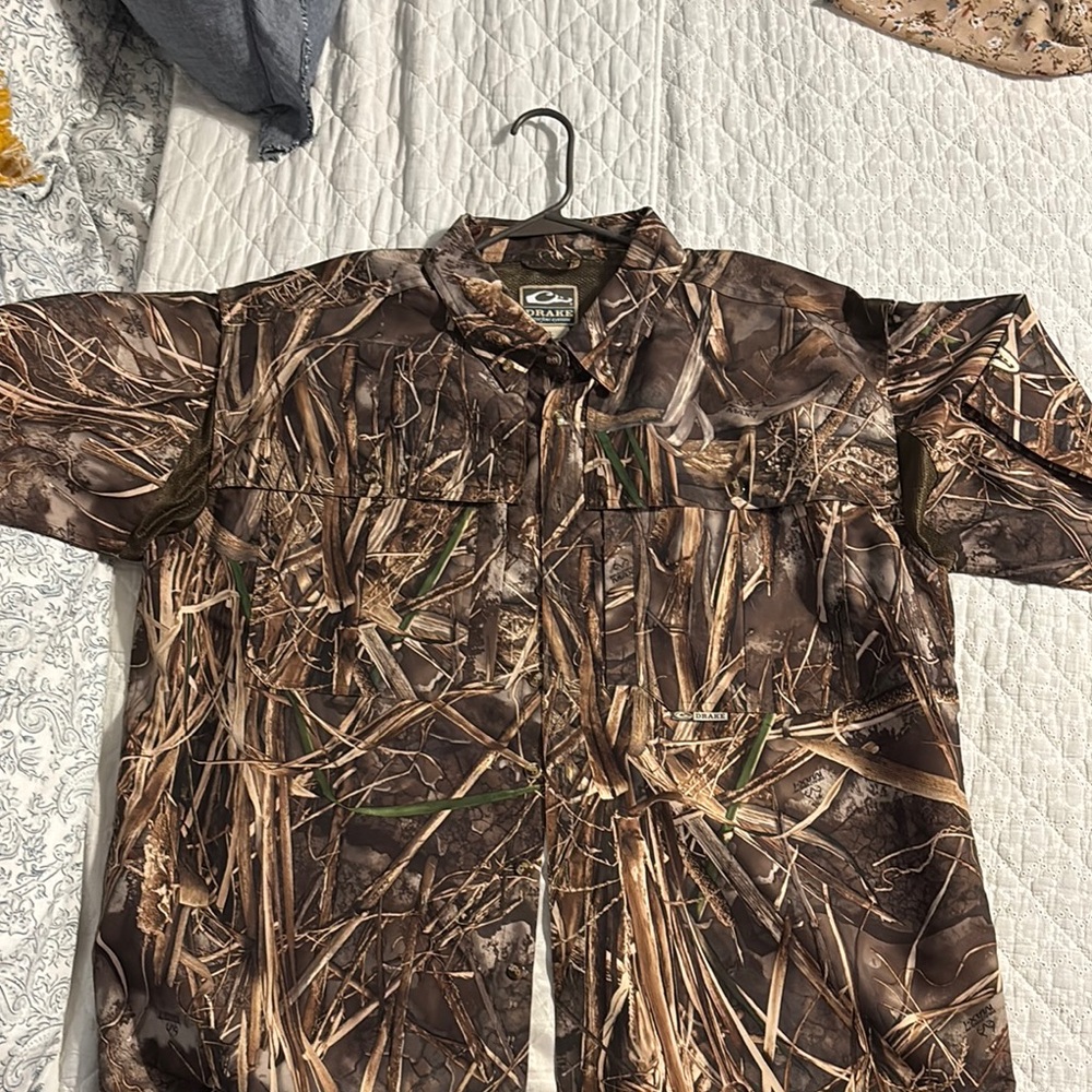 Drake Men's Camouflage Button Down Shirt